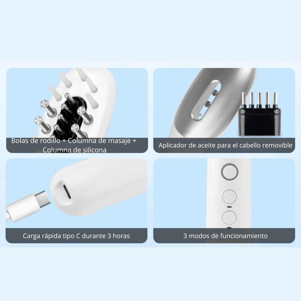 Cepillo Eléctrico Para El Cuero Cabelludo 2 en 1